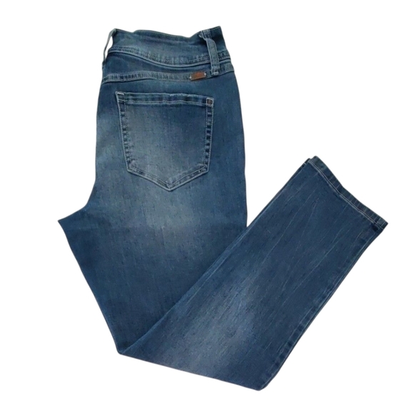 INC International Concepts Blue Distressed Leopard Patch Boyfriend Jean Size 8 - Picture 8 of 8